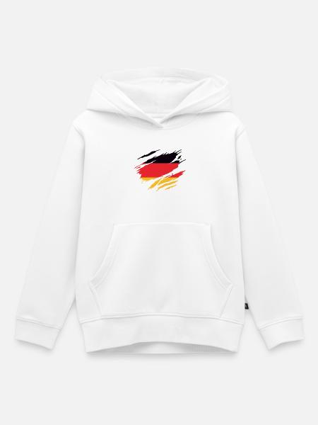 Deutschland Flagge Deutschland - Kinder Premium Organic Hoodie - Weiß