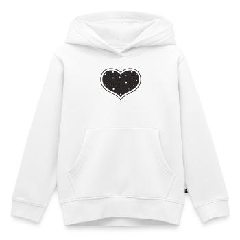 Herz gepunktet – Minimalistisches Herz Design - Kinder Premium Organic Hoodie - Weiß - Vorne - AI Model Kid Female (0cm)