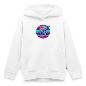 Astronaute Fox Space Retro Vaporwave - Sweat Premium à capuche enfant bio - blanc - Devant - AI Model Kid Female (0cm)