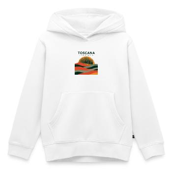 Toscana Sonnenhügel Landschaft - Kinder Premium Organic Hoodie - Weiß - Vorne - AI Model Kid Female (0cm)