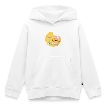 Hello Summer Sunshine - Sweat Premium à capuche enfant bio - blanc - Devant - AI Model Kid Female (0cm)