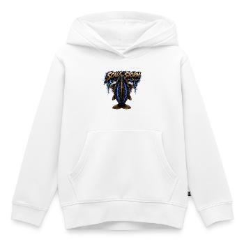Tempête d’écailles de pêche à la carpe commune - Sweat Premium à capuche enfant bio - blanc - Devant - AI Model Kid Female (0cm)