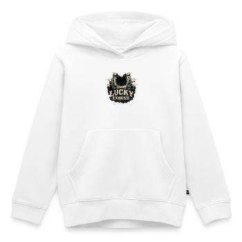 Lucky Enough Vintage Horseshoe - Kids Premium Organic Hoodie - white - Front - AI Model Kid Female (0cm)