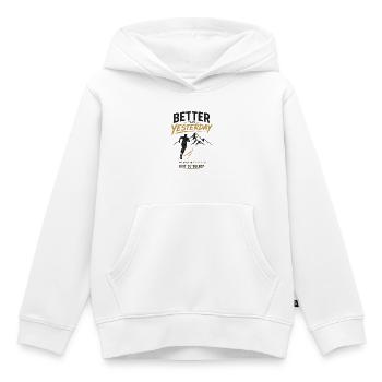 Besser als Gestern Berglauf - Kinder Premium Organic Hoodie - Weiß - Vorne - AI Model Kid Female (0cm)