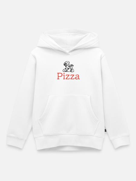 Pizza Chefkoch - Kinder Premium Organic Hoodie - Weiß