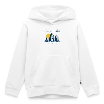 Capri Italia Faraglioni Travel Souvenir for Italy  - Kids Premium Organic Hoodie - white - Front - AI Model Kid Female (0cm)