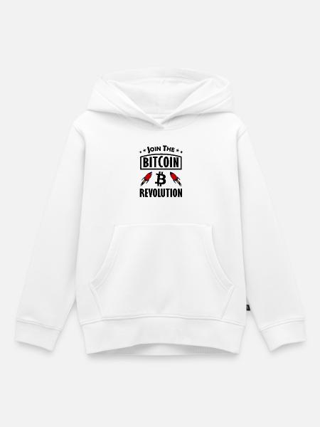 Bitcoin Raketenstart - Kinder Premium Organic Hoodie - Weiß