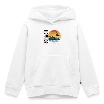 Wiener Abendsonnen-Skyline - Kinder Premium Organic Hoodie - Weiß - Vorne - AI Model Kid Female (0cm)