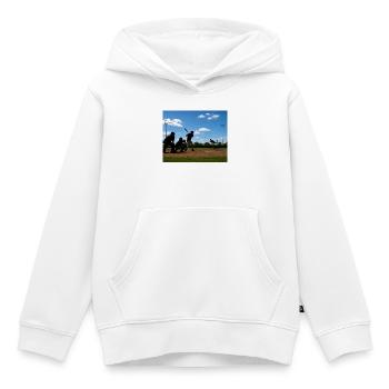 Baseball in the swing - Kids Premium Organic Hoodie - white - Front - AI Model Kid Female (0cm)