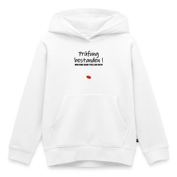 Glückwunsch Prüfung bestanden - Kinder Premium Organic Hoodie - Weiß - Vorne - AI Model Kid Female (0cm)