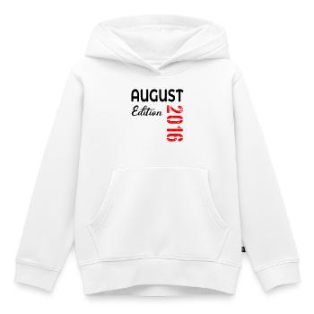 10. Geburtstag August 2016 - Kinder Premium Organic Hoodie - Weiß - Vorne - AI Model Kid Female (0cm)