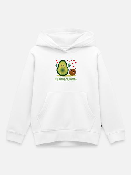 Fernbeziehung Liebe Avocado - Kinder Premium Organic Hoodie - Weiß