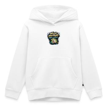 Nicht perfekt, aber selten - Kinder Premium Organic Hoodie - Weiß - Vorne - AI Model Kid Female (0cm)