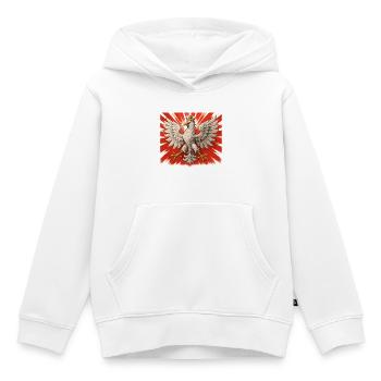 Aigle polonais – Fierté & Tradition Pologne - Sweat Premium à capuche enfant bio - blanc - Devant - AI Model Kid Female (0cm)