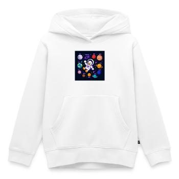 Astronaut Duck – Ente im Weltraum | Lustiges Space - Kinder Premium Organic Hoodie - Weiß - Vorne - AI Model Kid Female (0cm)