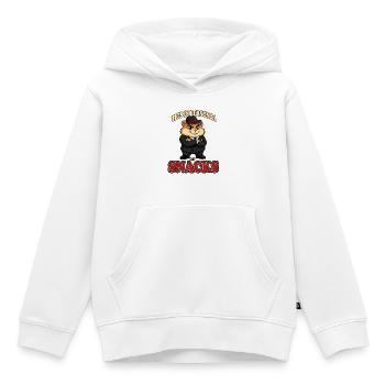 C’est personnel : Mes encas Mascotte Gangster Hamster - Sweat Premium à capuche enfant bio - blanc - Devant - AI Model Kid Female (0cm)