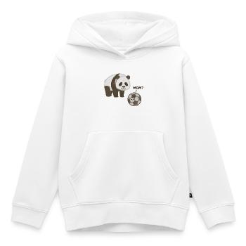 Panda trifft Fußball - Kinder Premium Organic Hoodie - Weiß - Vorne - AI Model Kid Female (0cm)