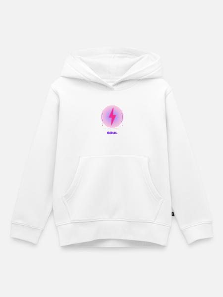 Elektrische Seele – Neon-Stammesblitz - Kinder Premium Organic Hoodie - Weiß