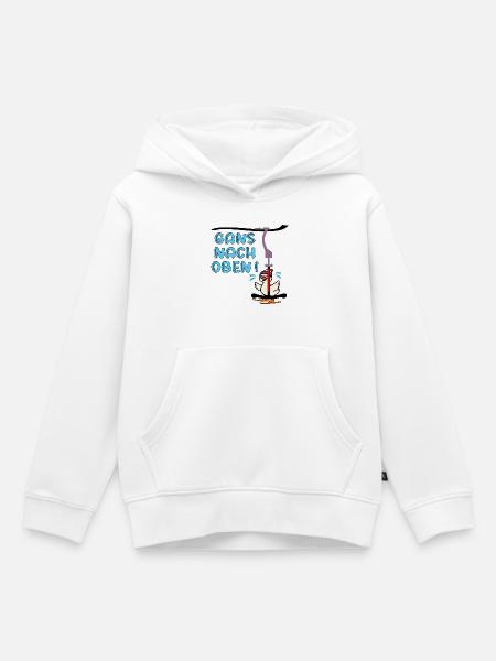 Skilift - Gans Oben - Kinder Premium Organic Hoodie - Weiß