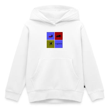 Logistik Vierfeld Transport - Kinder Premium Organic Hoodie - Weiß - Vorne - AI Model Kid Female (0cm)