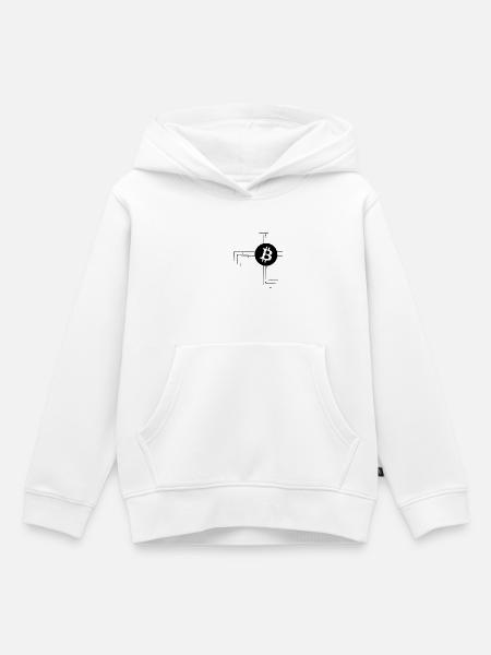 Bitcoin Netzwerk - Kinder Premium Organic Hoodie - Weiß