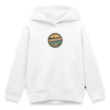 Insigne rétro du Schlossplatz de Stuttgart - Sweat Premium à capuche enfant bio - blanc - Devant - AI Model Kid Female (0cm)