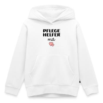 Pflegehelfer - Kinder Premium Organic Hoodie - Weiß - Vorne - AI Model Kid Female (0cm)