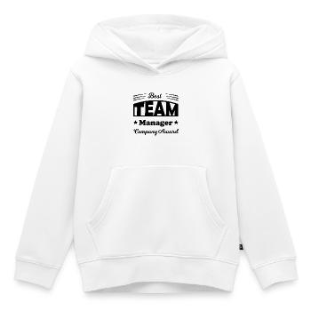 Bester Team Manager - Kinder Premium Organic Hoodie - Weiß - Vorne - AI Model Kid Female (0cm)