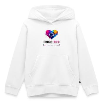 Bunte Herz 404 Seele Verloren - Kinder Premium Organic Hoodie - Weiß - Vorne - AI Model Kid Female (0cm)