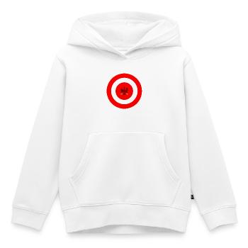 Emblème de l’aigle de cible Autriche - Sweat Premium à capuche enfant bio - blanc - Devant - AI Model Kid Female (0cm)