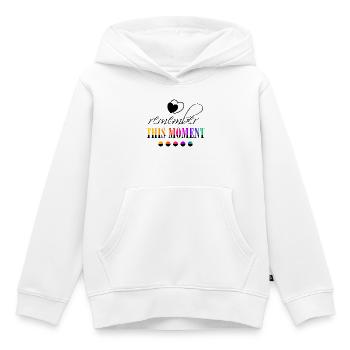 Remember_this_moment - Sweat Premium à capuche enfant bio - blanc - Devant - AI Model Kid Female (0cm)