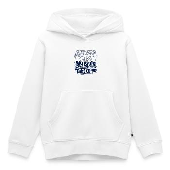 Trop d’onglets ouverts - Sweat Premium à capuche enfant bio - blanc - Devant - AI Model Kid Female (0cm)