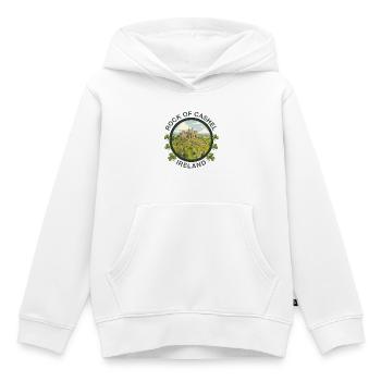 Rocher de Cashel - Sweat Premium à capuche enfant bio - blanc - Devant - AI Model Kid Female (0cm)