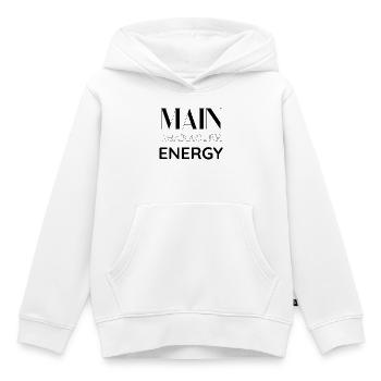 Main Character Energy Gift Idea - Kids Premium Organic Hoodie - white - Front - AI Model Kid Female (0cm)