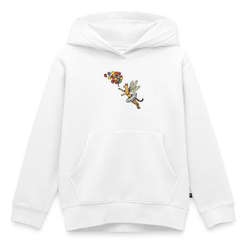 Des mouches féées avec des ballons colorés - Sweat Premium à capuche enfant bio - blanc - Devant - AI Model Kid Female (0cm)