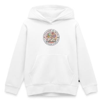 Livres - Sweat Premium à capuche enfant bio - blanc - Devant - AI Model Kid Female (0cm)