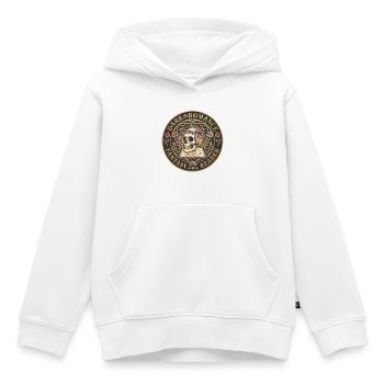 Romance sombre - Sweat Premium à capuche enfant bio - blanc - Devant - AI Model Kid Female (0cm)
