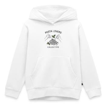 T-shirt spaghetti Pâtes Passionnés de design Femmes/Hommes - Sweat Premium à capuche enfant bio - blanc - Devant - AI Model Kid Female (0cm)