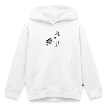 Marcher vers Tormenta - Sweat Premium à capuche enfant bio - blanc - Devant - AI Model Kid Female (0cm)