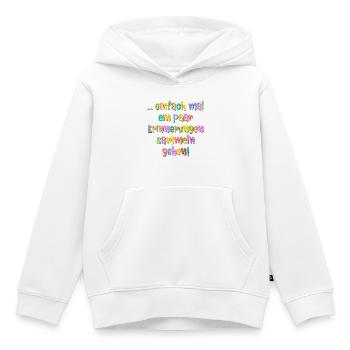 Lebensmotto Erinnerungen Sammeln - Kinder Premium Organic Hoodie - Weiß - Vorne - AI Model Kid Female (0cm)