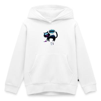 Katze erschrickt vor Maus - Kinder Premium Organic Hoodie - Weiß - Vorne - AI Model Kid Female (0cm)