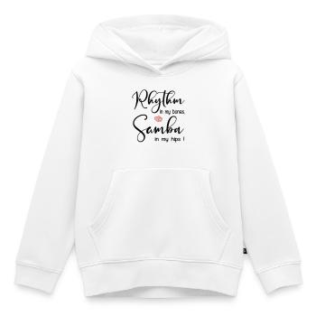 Danse rythmique de samba - Sweat Premium à capuche enfant bio - blanc - Devant - AI Model Kid Female (0cm)