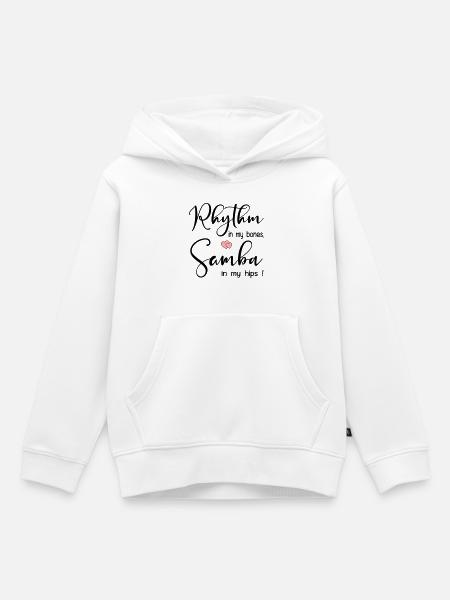 Samba-Rhythmustanz - Kinder Premium Organic Hoodie - Weiß