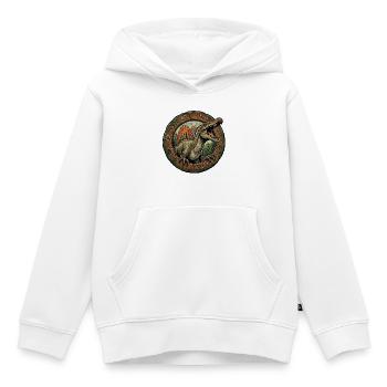 Spinosaurus in the Stone Ring - Kids Premium Organic Hoodie - white - Front - AI Model Kid Female (0cm)