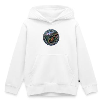Ankylosaurus in the volcanic ring - Kids Premium Organic Hoodie - white - Front - AI Model Kid Female (0cm)