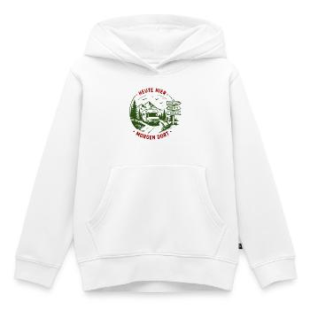 Abenteuer Roadtrip Waldsignale - Kinder Premium Organic Hoodie - Weiß - Vorne - AI Model Kid Female (0cm)
