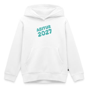 Abitur 2027 Retro Typography - Kids Premium Organic Hoodie - white - Front - AI Model Kid Female (0cm)