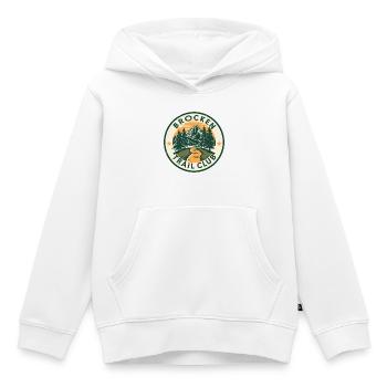 Club de Sentier Brocken | Insigne Vintage en résine - Sweat Premium à capuche enfant bio - blanc - Devant - AI Model Kid Female (0cm)