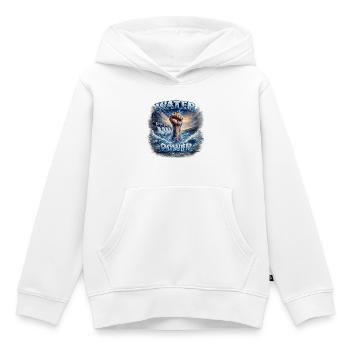 Hydropower Fist - Kids Premium Organic Hoodie - white - Front - AI Model Kid Female (0cm)