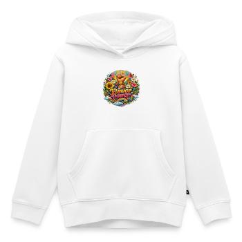 Danse ronde florale du poing floral - Sweat Premium à capuche enfant bio - blanc - Devant - AI Model Kid Female (0cm)